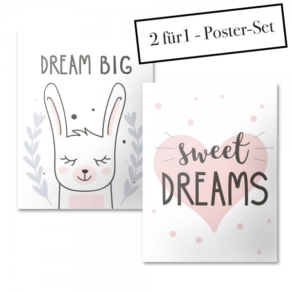 Poster Set DREAM BIG + SWEET DREAMS