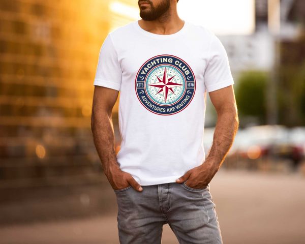 Yachting Club T-Shirt für Herren Segler maritim segelverein