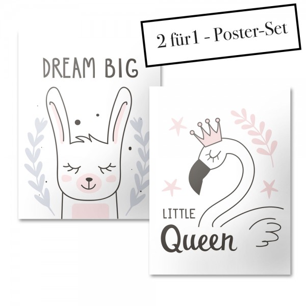 Poster Set DREAM BIG + LITTLE QUEEN